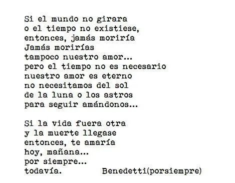 Siempre- Mario Benedetti poema de amor | Poemas/ Frases ...