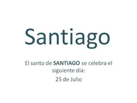 Significado y origen del nombre Santiago - YouTube