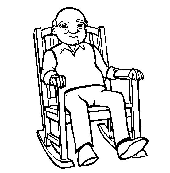 Dibujar un anciano para colorear - Imagui