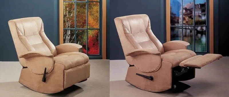 Sillón de cuero con reposapiés, cuero moderno relajarse silla ...