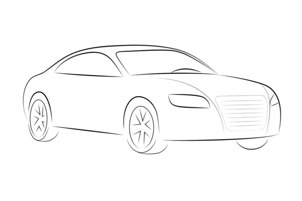 silueta de dibujos animados de un coche — Vector stock © epic22 ...