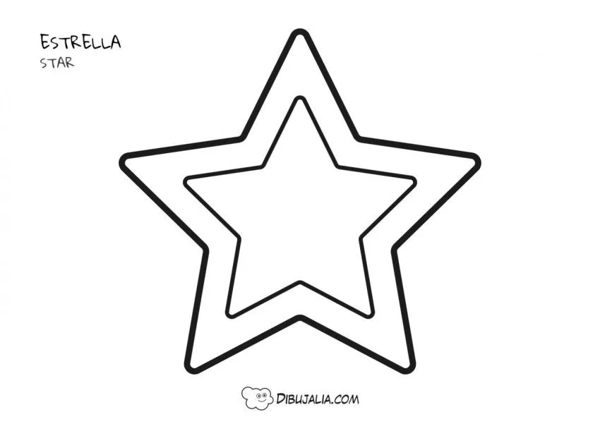 Silueta estrella doble dibujalia - Dibujo #773 - Dibujalia - Dibujos para  Colorear y Recursos Educativos