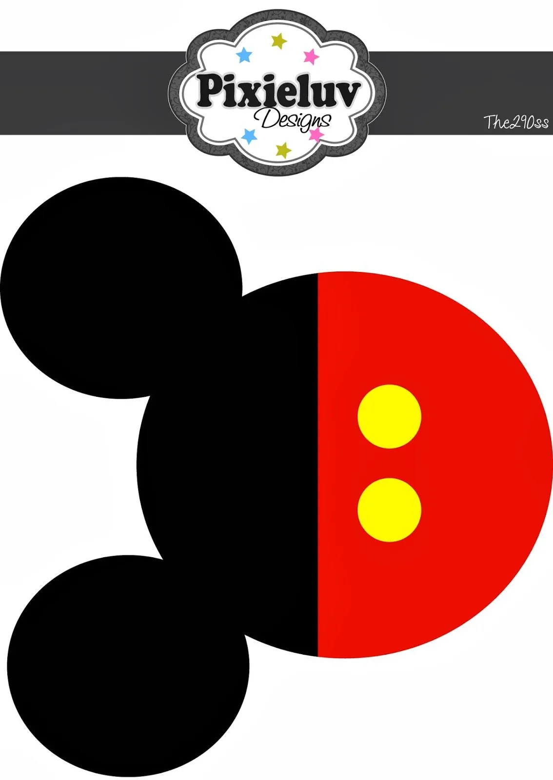Silueta de Mickey Mouse para imprimir - Imagui