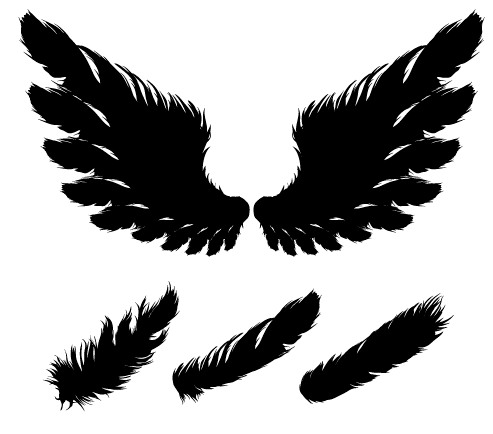 Siluetas de alas en formato vectorial | CosasSencillas.Com