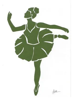 Siluetas.... Bailarina 1 en verde[1]