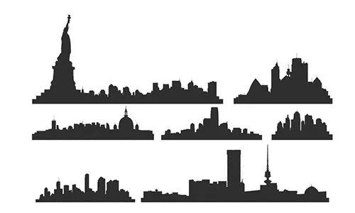 Siluetas ciudades vectorizadas - Imagui