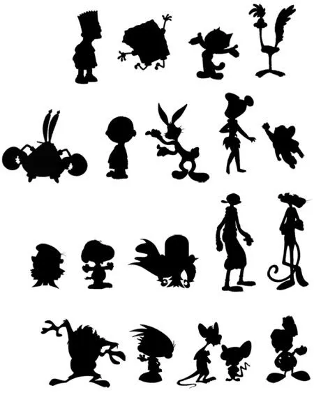 Siluetas de dibujos de Disney - Imagui