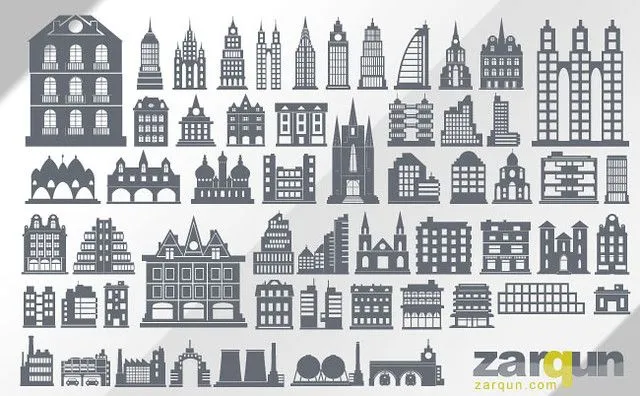 Siluetas de edificios en vector para descargar | ZaRQuN.com - Blog ...