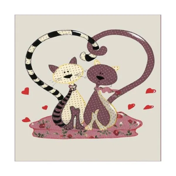 Siluetas de gatos enamorados - Imagui | Dibujos de gatos, Gatos, Gatos  patchwork