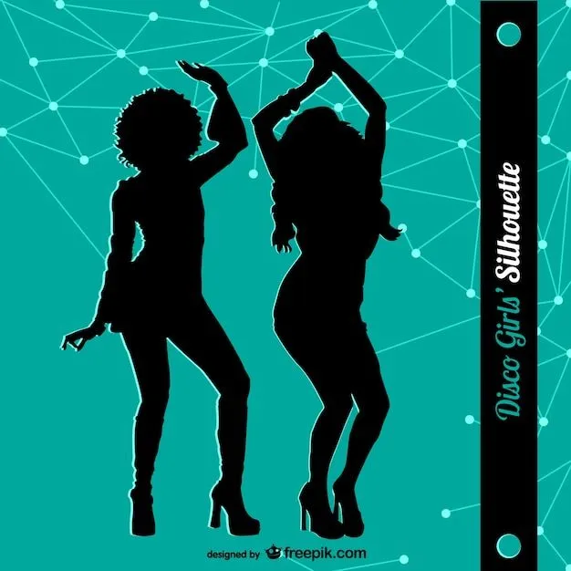 Siluetas de mujeres bailando en discoteca | Descargar Vectores gratis