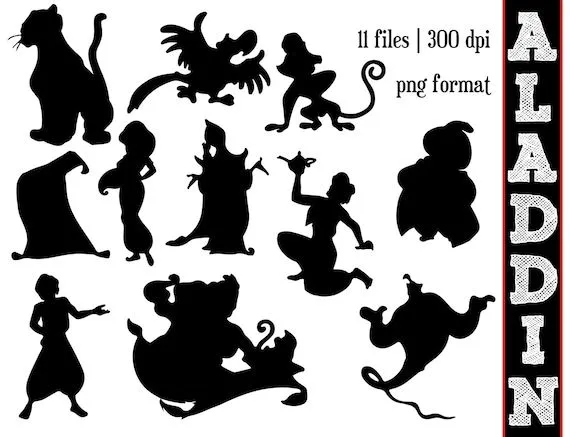 Siluetas personajes Disney - Imagui