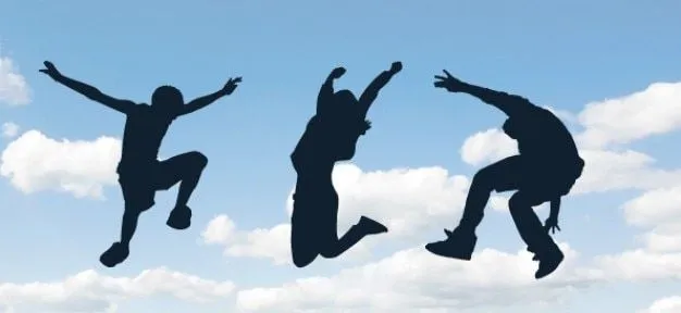 Siluetas De Personas Saltando | Fotos y Vectores gratis