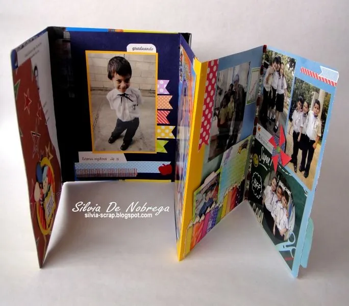 Silvia Scrap: Mini Album Acordeon: Promoción de preescolar
