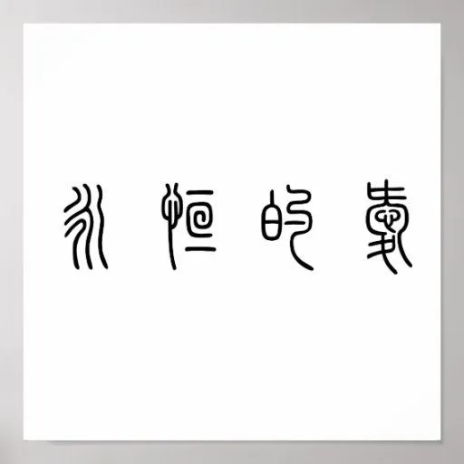 Símbolo chino para el amor eterno póster | Zazzle