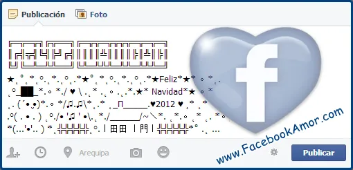 Símbolos ASCII para Navidad - Imagenes Bonitas para Facebook Amor ...