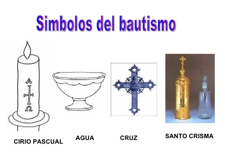 Dibujos de elementos que se utilizan en el bautismo - Imagui
