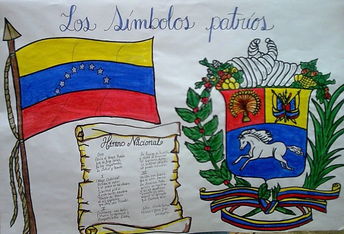Símbolos patrios de Venezuela para dibujar - Imagui
