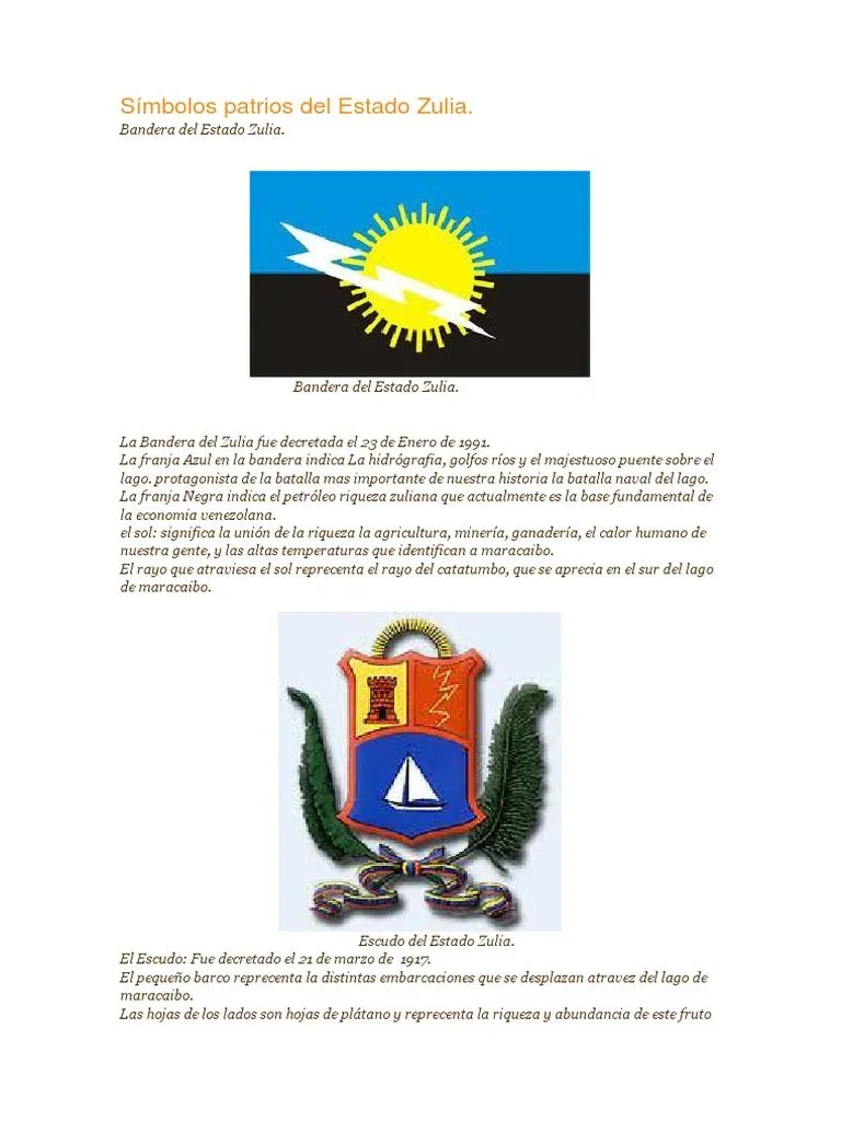 Símbolos Patrios Del Estado Zulia | PDF | Naturaleza