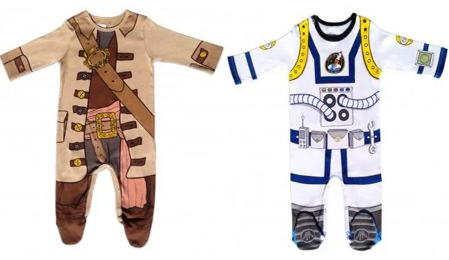 Simpáticos pijamas para pequeños piratas y astronautas