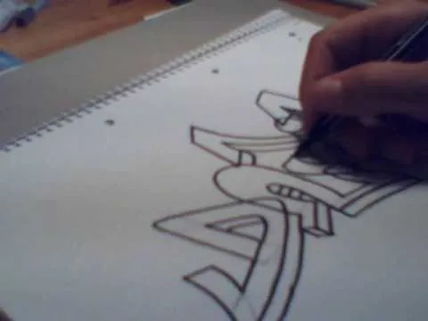 Simple Graffiti on paper (David) - YouTube