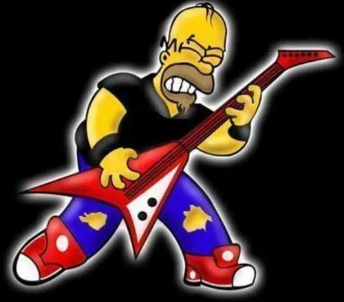 Los Simpson homero rockero - Imagui