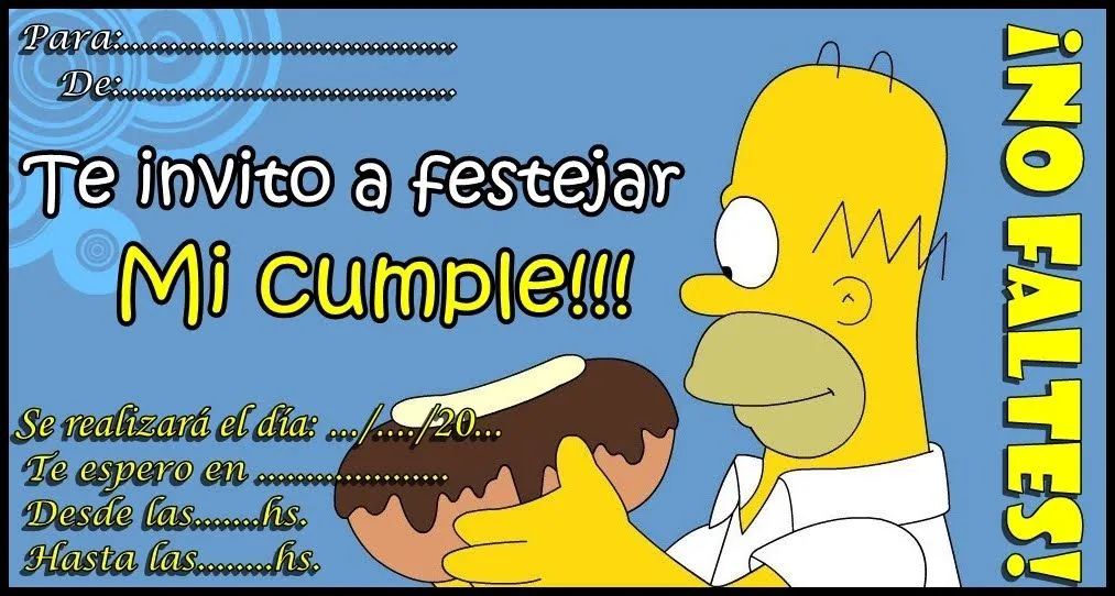 Todo Bob Esponja y Simpsons ♥: Tarjetas para cumpleaños de los ... Todo Bob Esponja y Simpsons ♥: Tarjetas para cumpleaños de los ...
