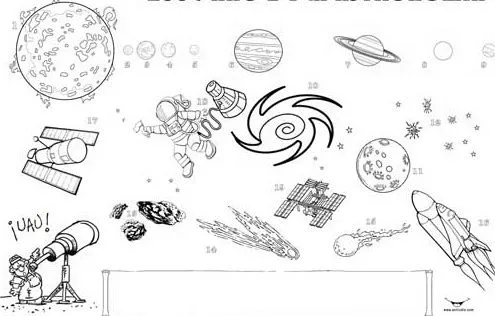 Dibujo para colorear el sistema solar - Imagui