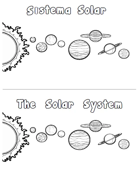 Sistema solar para niños para colorear - Imagui