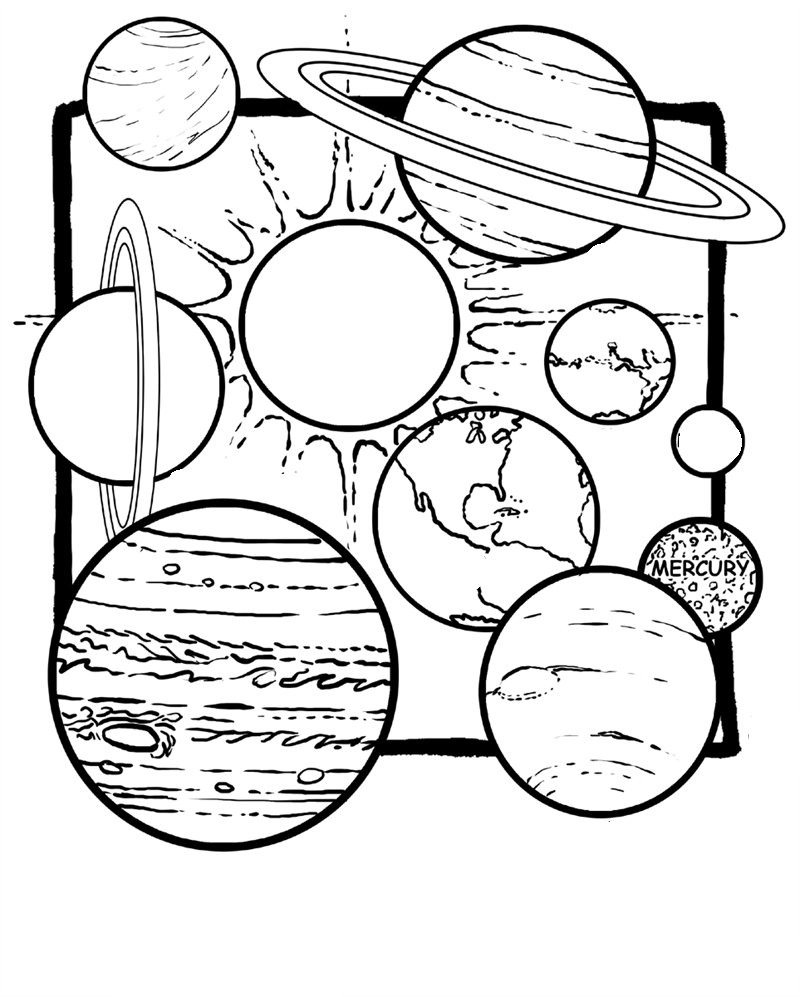 sistema solar para pintar Colouring Pages (page 3)