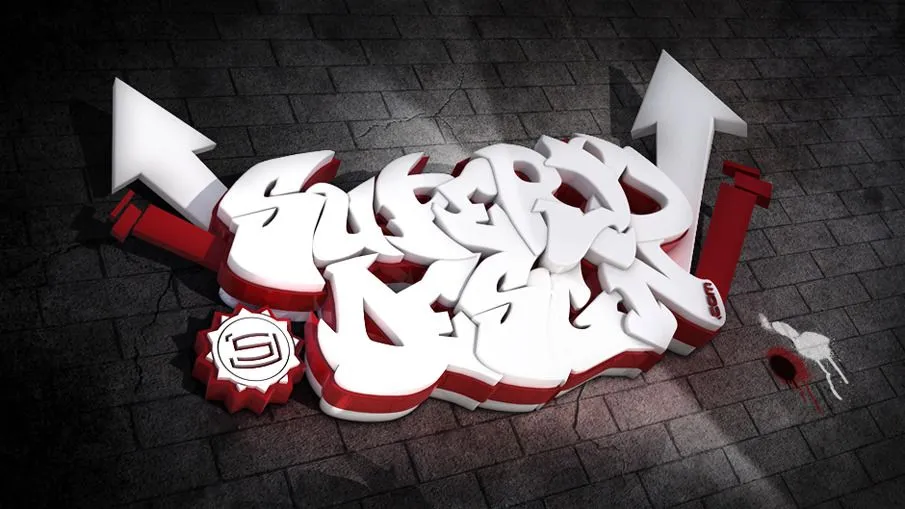 SJ 3D graffiti - SUPERJODESIGN
