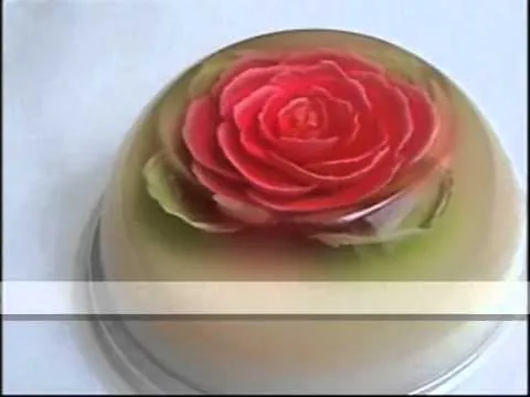 Gelatina Floral 3D Rosa Roja - YouTube