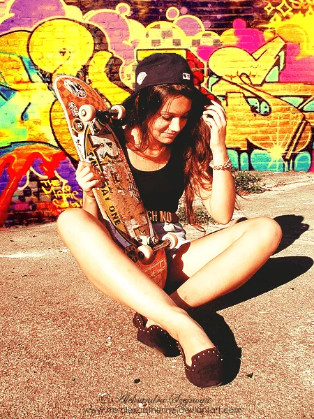 Skater Girl I by ms-alexcatherine on DeviantArt