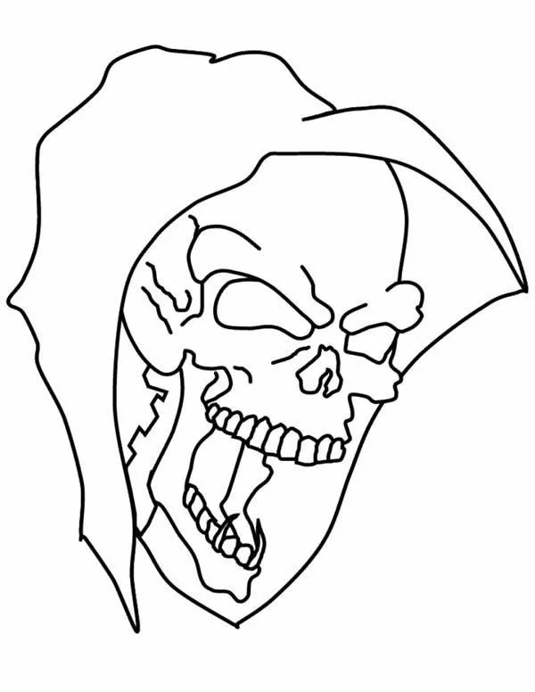Skull Coloring pages 16 | Calaveras para dibujar, Perros para dibujar  faciles, Halloween para colorear