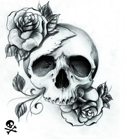 Skulls | tattoos and piercings | Pinterest | Rosa, Tatuajes De ...