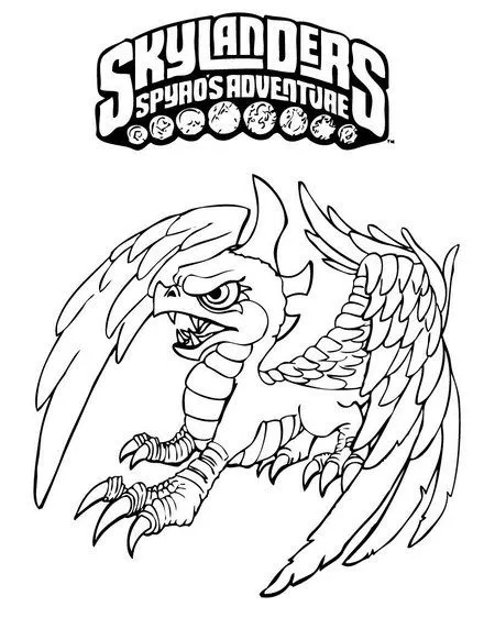 Skylanders Spyro's Coloring Pages for Kids >> Disney Coloring Pages