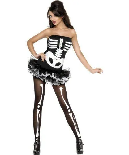 Smiffy's - Disfraz sexy de esqueleto para mujer, ideal para ...