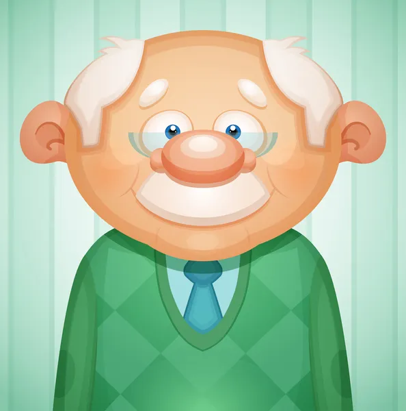 Smiling grandfather in glasses — Stock Vector © Real_Illusuion ...