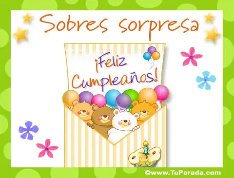 Sobres sorpresa - Tarjetas de sobres para sorprender, postales con ...