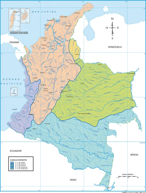 SOCIALES J - A: Vertientes y cuencas hidrográficas
