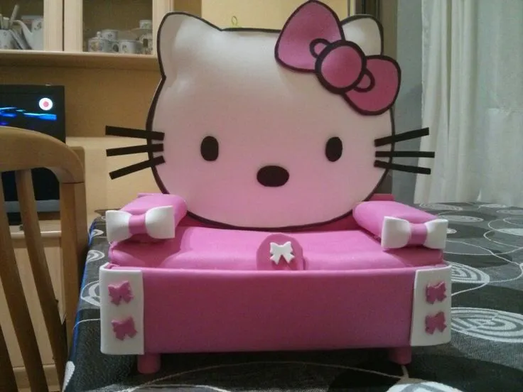Sofa joyero de Hello Kitty de goma eva | Tutoriales de fomi o goma ...