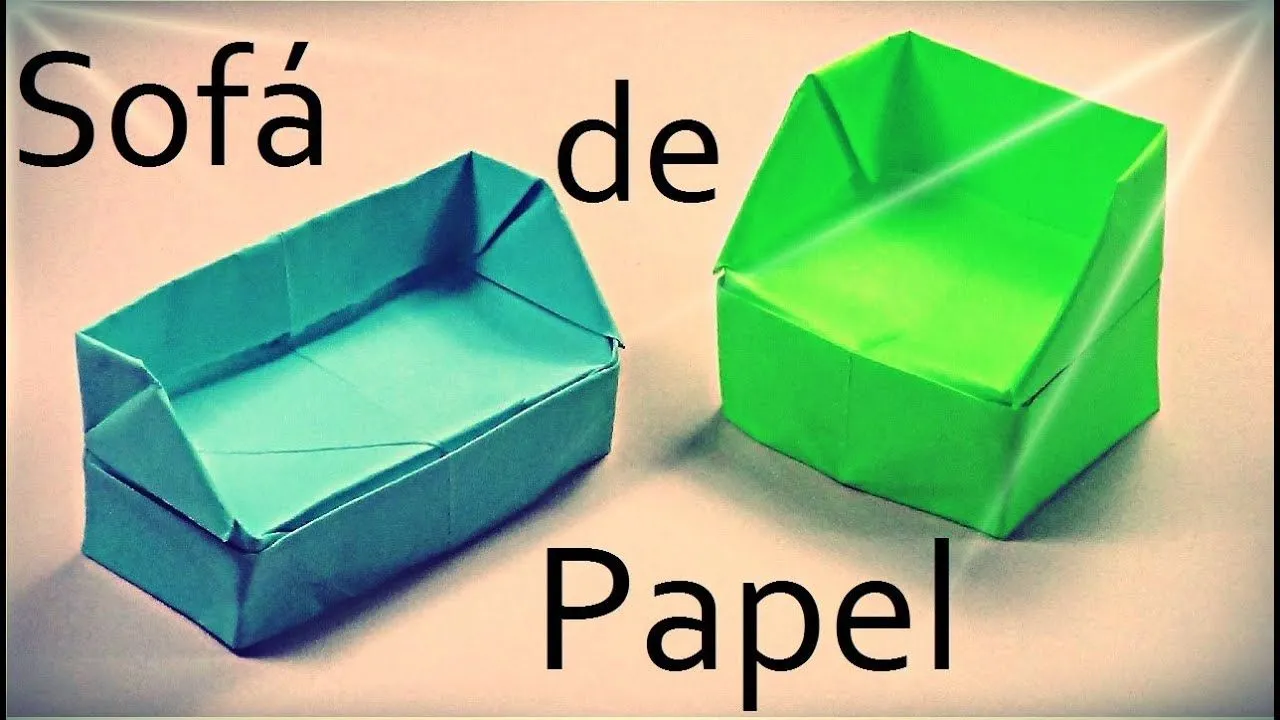 Sofá de papel - Origami - YouTube