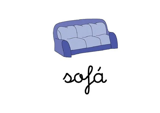 Sofa en dibujo