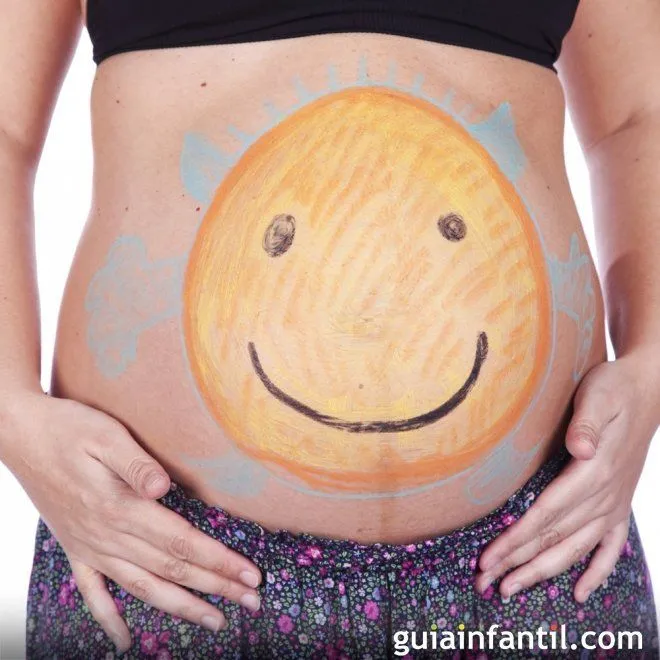 Dibujos en panza de embarazadas - Imagui