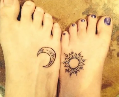 sol y luna tatuaje mejores amigas - Buscar con Google | Ideas para ...