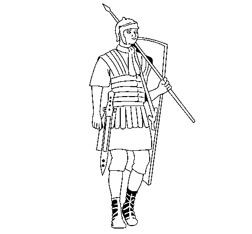 Dibujo de Soldado romano para Colorear - Dibujos.net