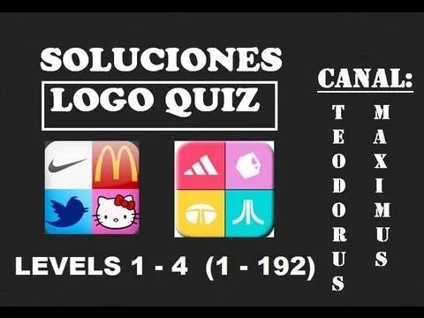 Soluciones Logo Quiz nivel 1 - 4 respuestas 1 - 192 - YouTube