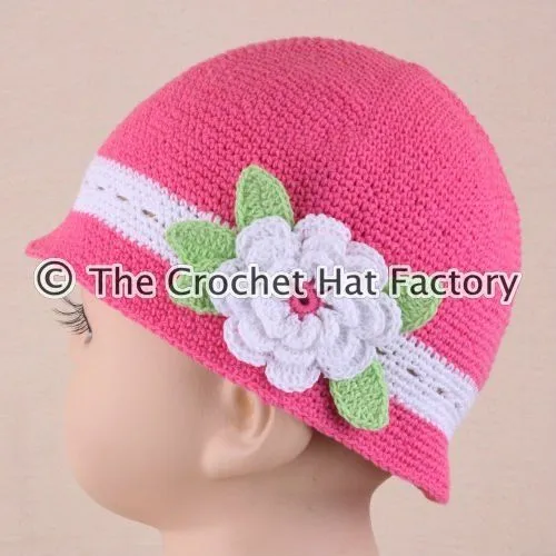 Sombrerito de nena al crochet - Imagui