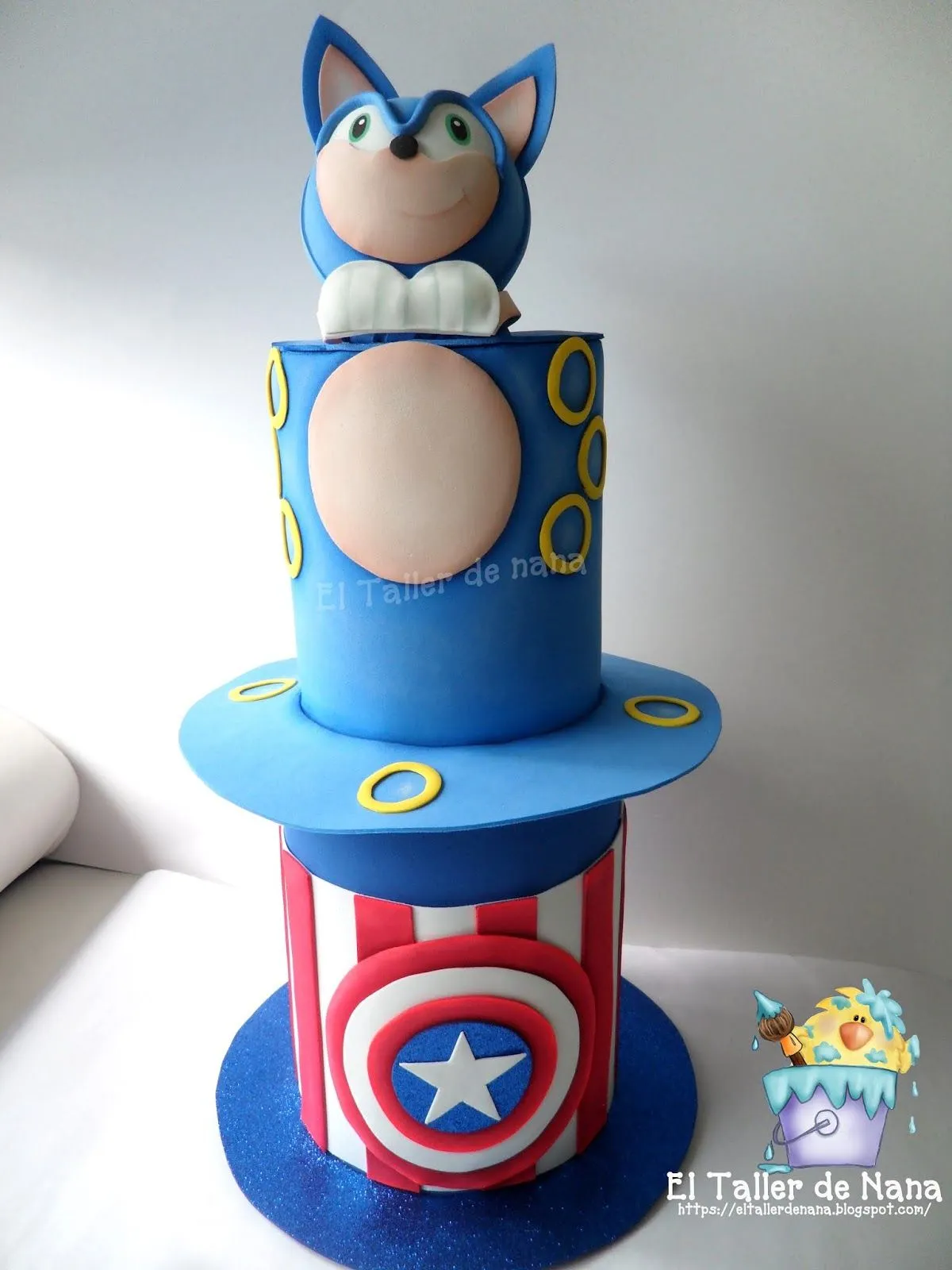 Sombrero Loco del Capitán América y sonic - Foami - El Taller de Nana