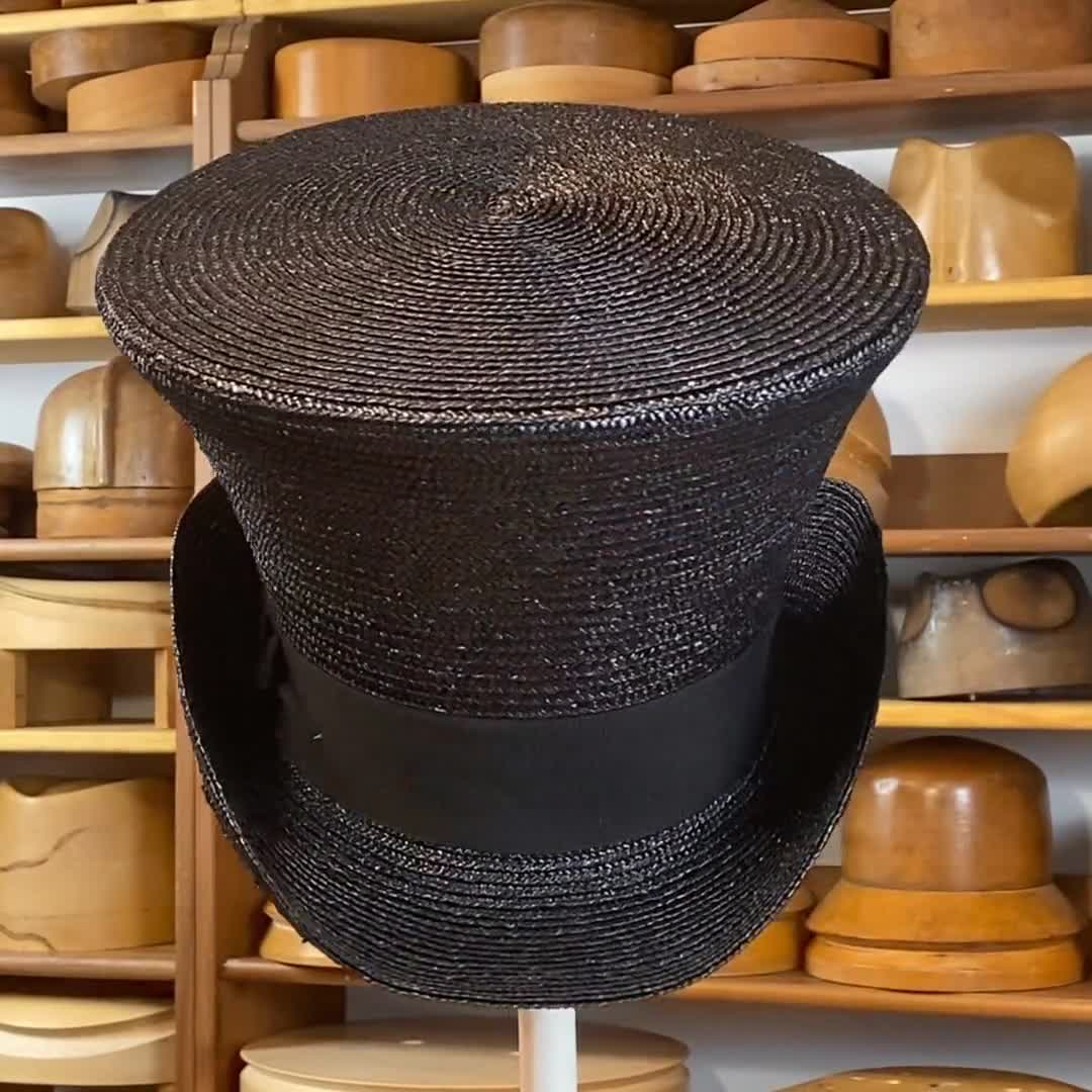 Sombrero del Sombrerero Loco chistera de paja negra chistera - Etsy España