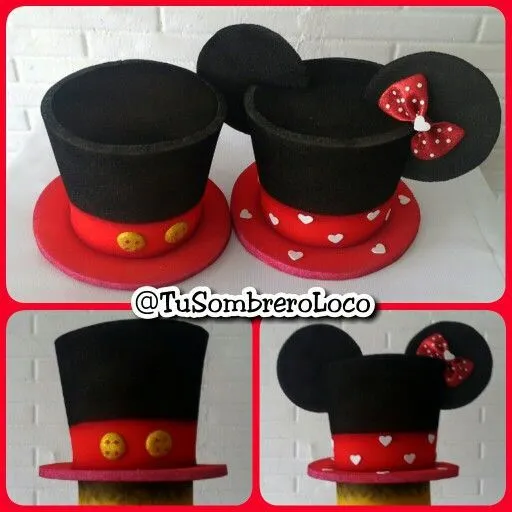 sombreros #MickeyMouse y #MinnieMouse para una #boda muy #disney #horaloca  #eventosocial #fiestas… | Sombreros para fiestas, Sombreros locos, Día del sombrero  loco